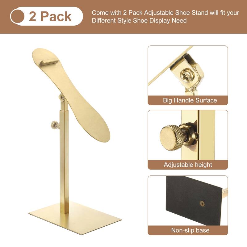 2 Pcs Shoe Display Stand, Metal Stand Countertop Display Shoe Rack