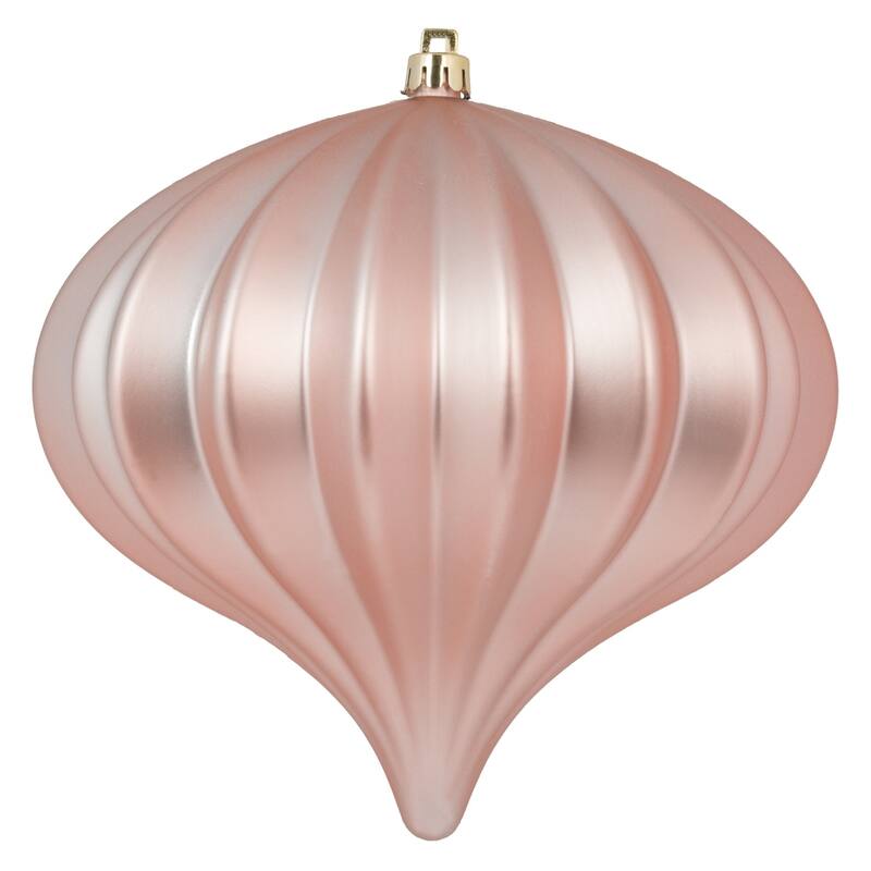 Vickerman 5.7" X 5.5" Rose Gold Onion Christmas Ornament, UV treated, Set of 3