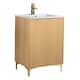 Option Natural Oak - Satin Brass Hardware