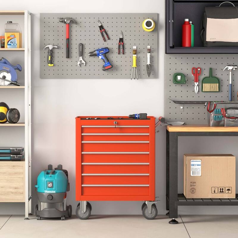 7-Drawer Heavy Duty Rolling Tool Chest Tool Storage Box - N/A