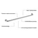 preview thumbnail 22 of 30, 36-Inch Stainless Steel Bathroom Safety Grab Bar