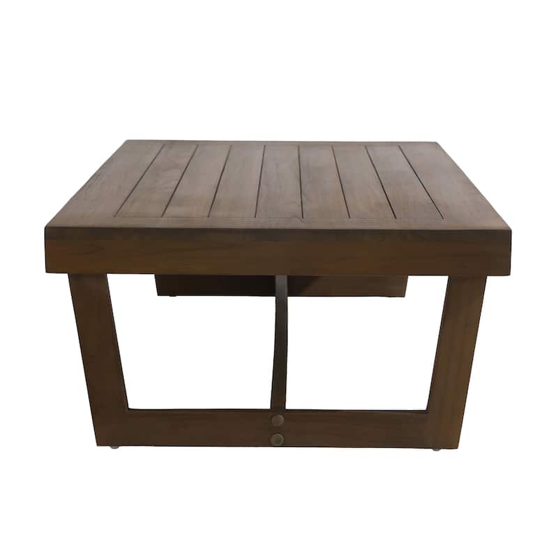 Outdoor Wood Club Chairs Set Loveseat with Cushion