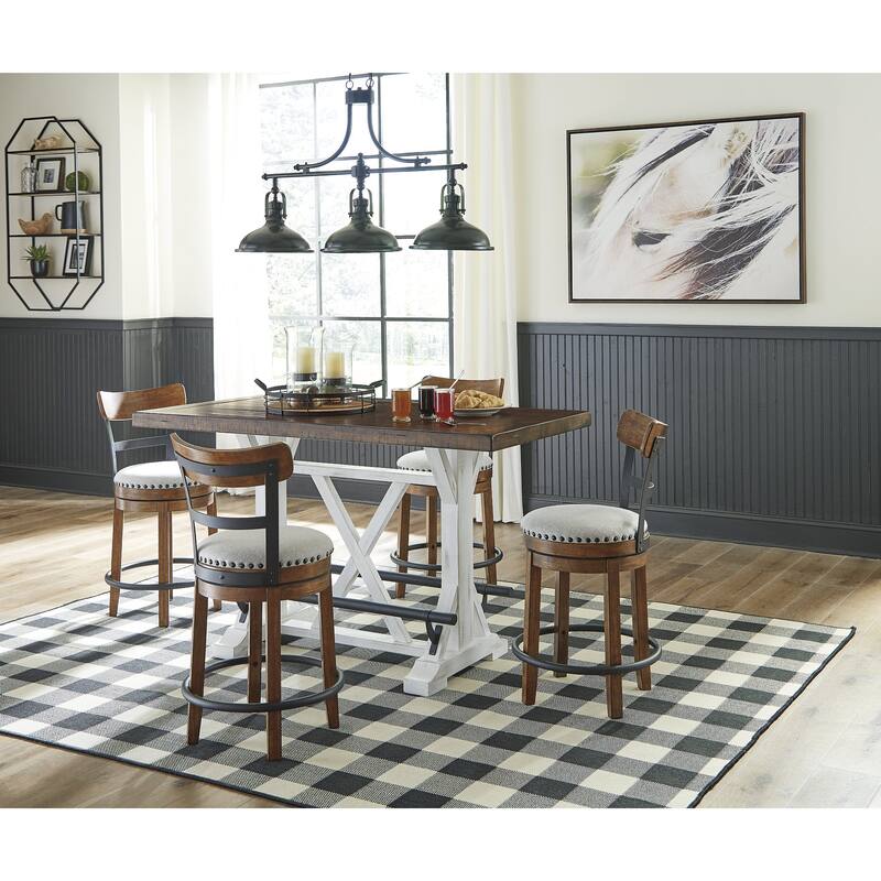 Signature Design by Ashley Valebeck 5-Piece Counter Height Dining Package - Brown