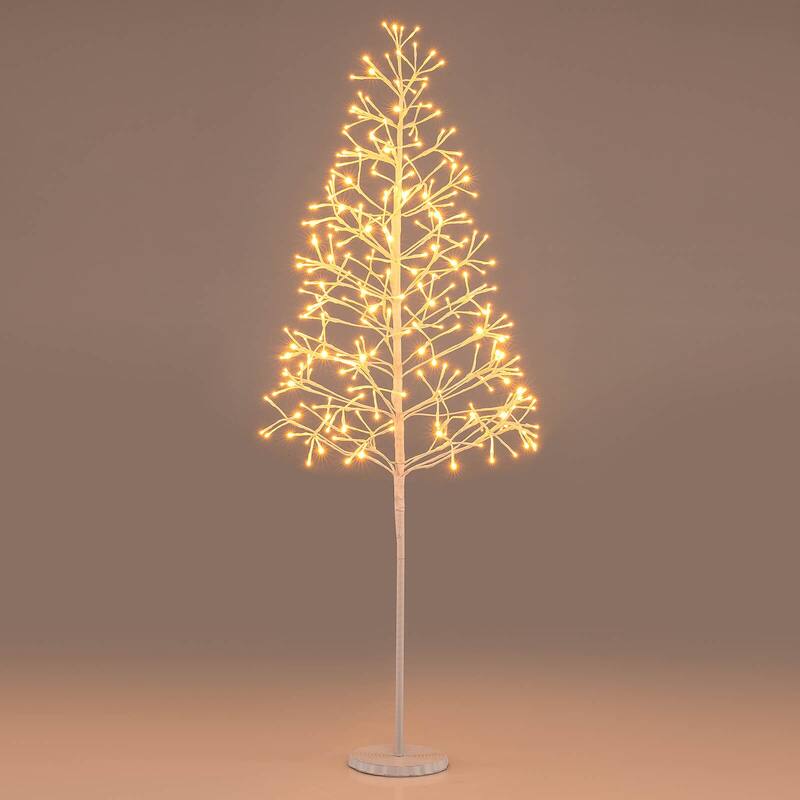 Costway 6 FT Lighted Birch Tree with 320 White Light LED Lights - See Details