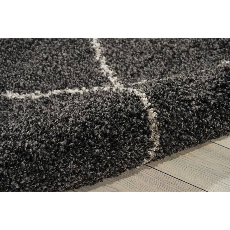 Nourison Brisbane Large Diamond Geometric Modern Shag Area Rug