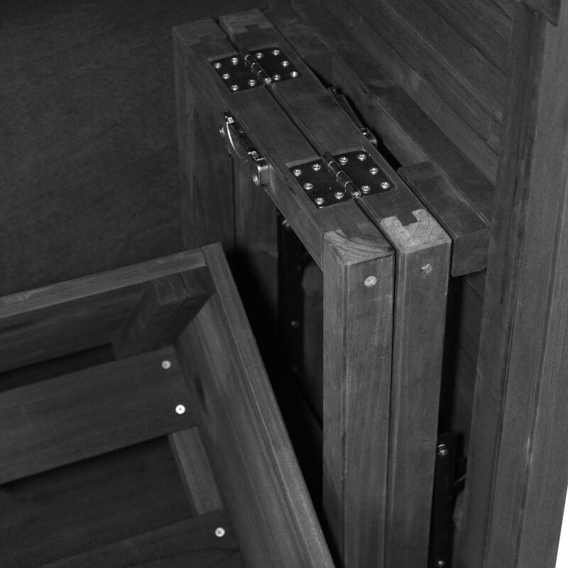 Kitchen Island with Foldable Grill Table, Grill Cart with Trash Can Storage, Stainless Steel Top Pizza Oven Table for Outdoor