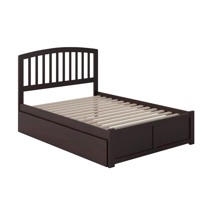Full Platform Bed with Trundle - Twin Size, Modern Design, Sturdy Frame, Easy Assembly, Space Saving