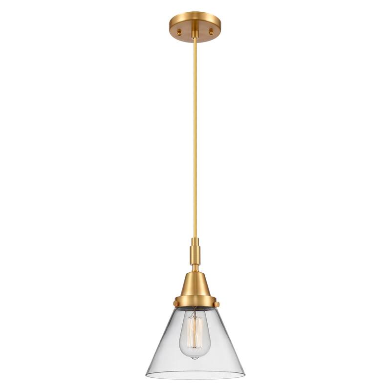 Innovations Lighting 447-1P-G42 Cone 8" Wide Mini Pendant with Clear
