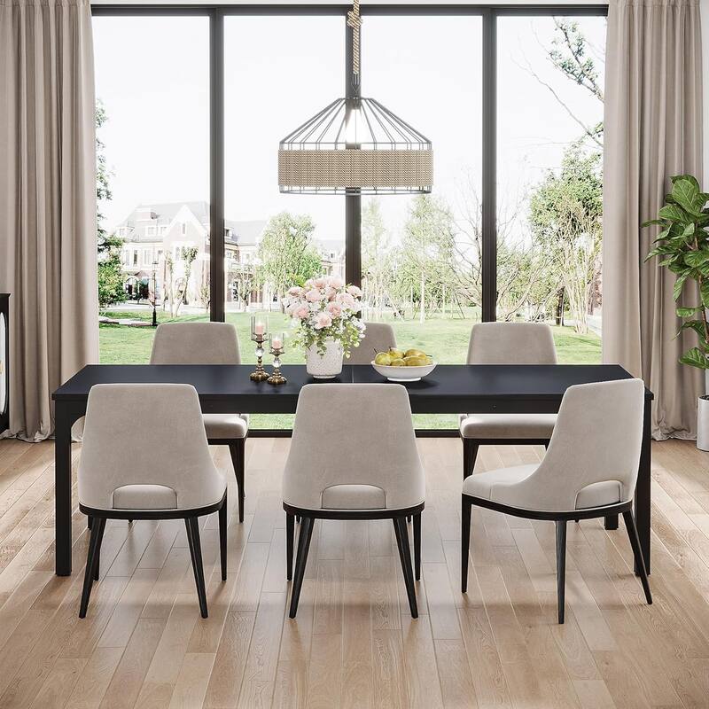 78.7" Rectangular Dining Table, Wood Kitchen Table for Home, Restaurant, Cafe, Office, Apartment, Bakery