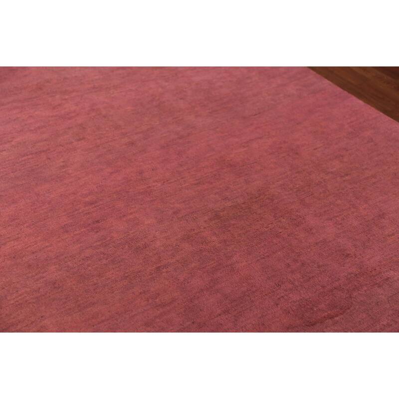 Modern Pink Gabbeh Oriental Area Rug Handmade Wool Carpet - 6'7" x 9'9"