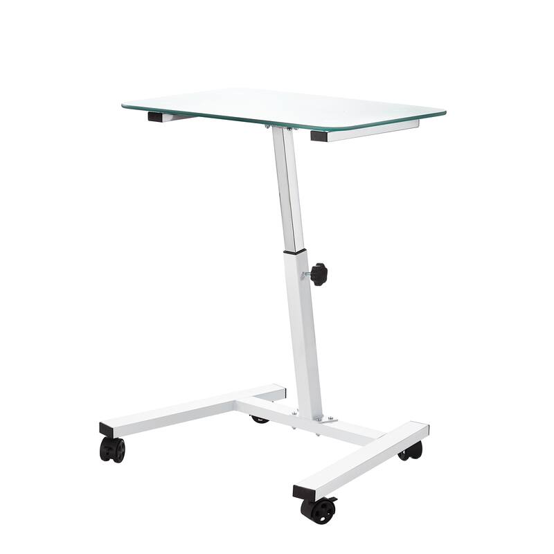 airLIFT 23.6" Tempered Glass Height Adjustable Mobile Laptop Desk Cart