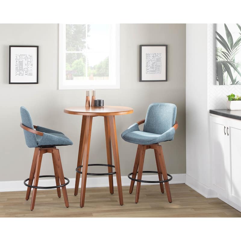 Carson Carrington Pugo 26" Fixed-Height Counter Stool in Noise Fabric