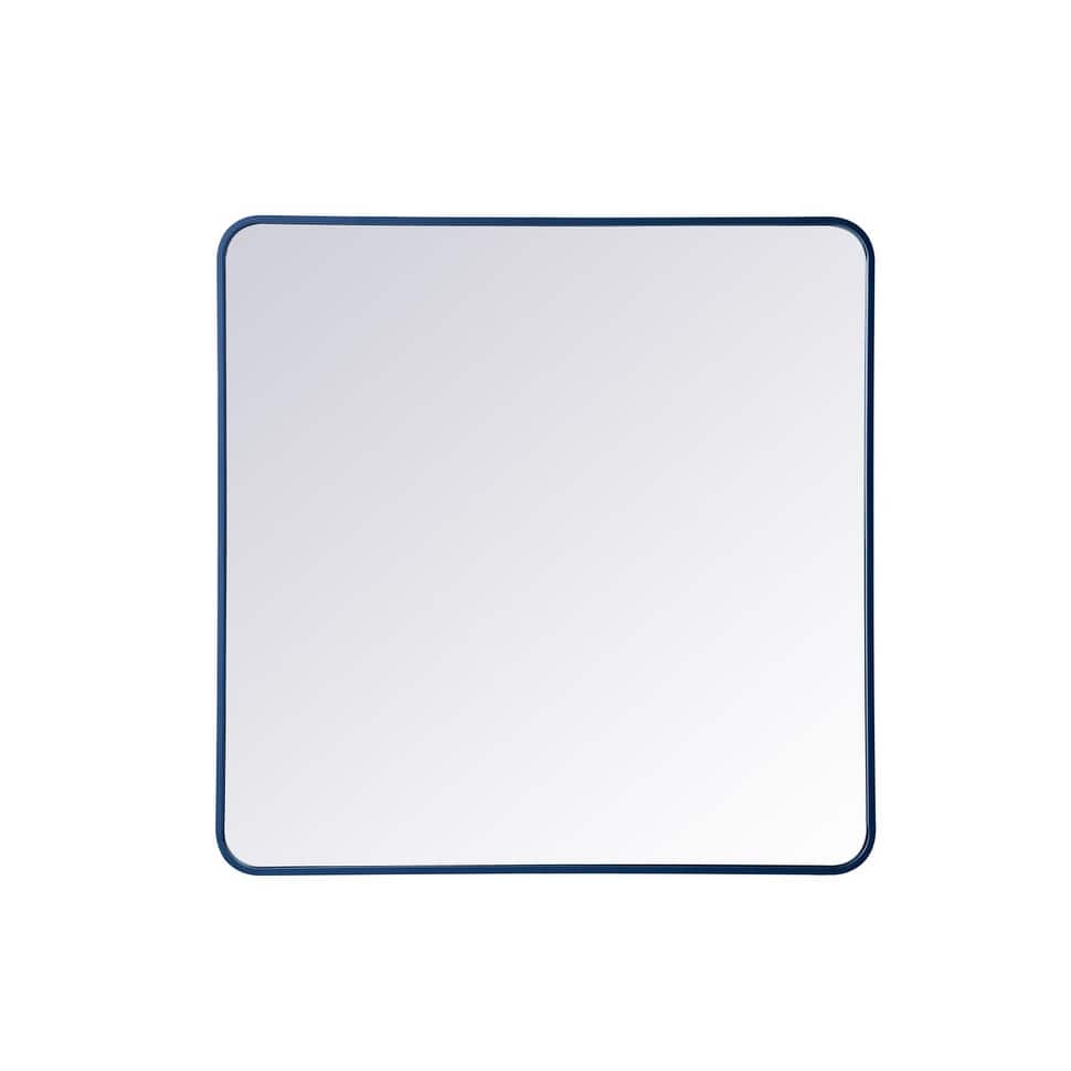 Ezra Soft Corner Metal Rectangular Mirror