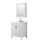 Option White, Black Trim, White Quartz Top