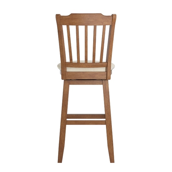Eleanor Slat Back Wood Swivel Stool by iNSPIRE Q Classic On Sale Bed Bath Beyond 20457456