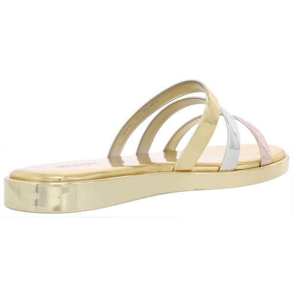 michael kors keiko metallic slide