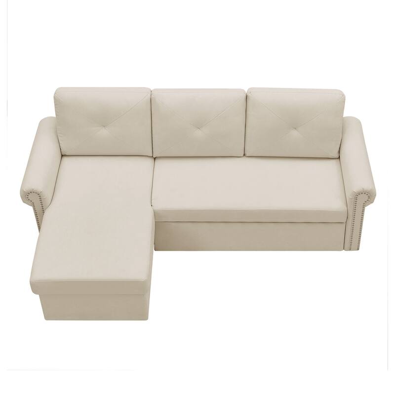 83" L-Shape Sectional Sofa with Storage Chaise