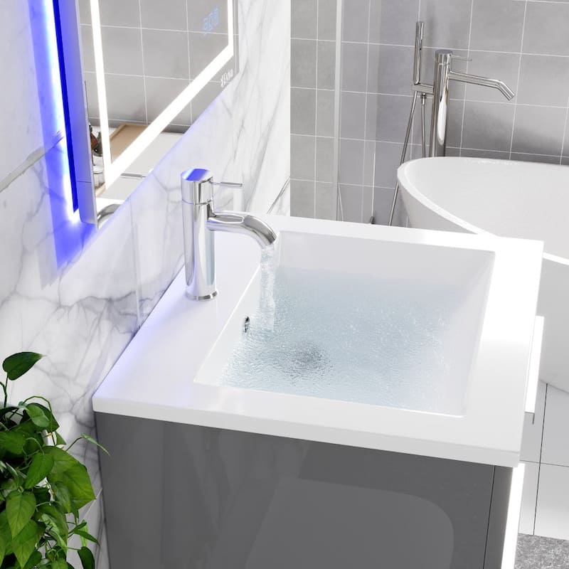 Eviva Deluxe 24"W Bath Vanity with White Porcelain Integrated Sink