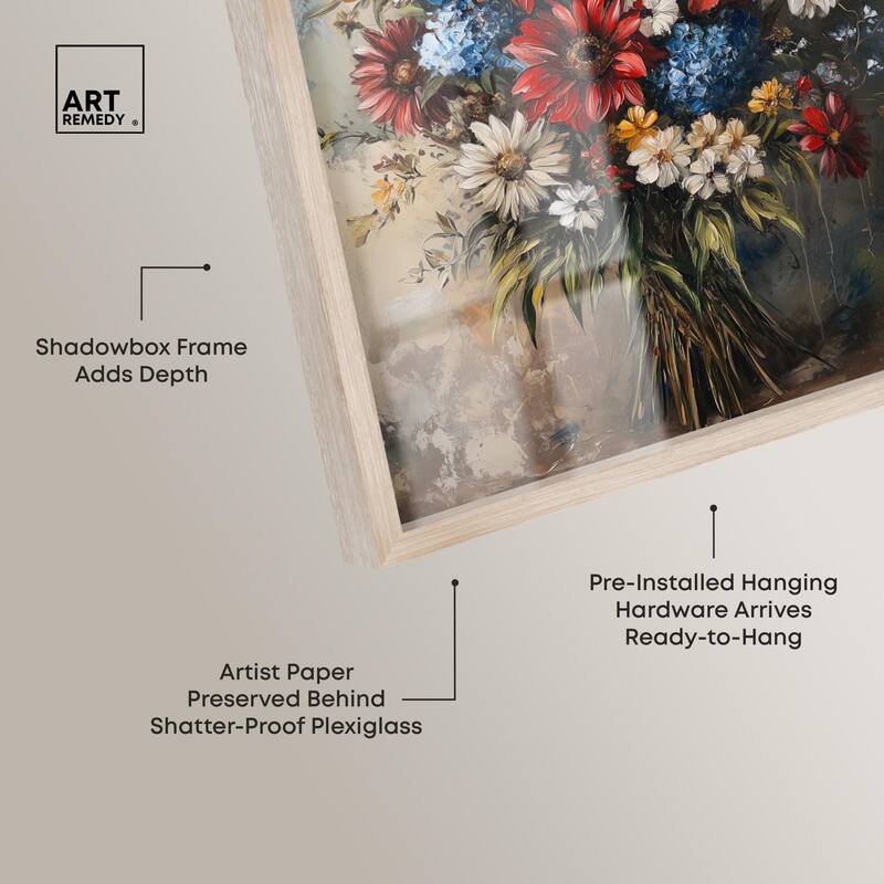 Symphony of Flowers II Shadowbox by Art Remedy