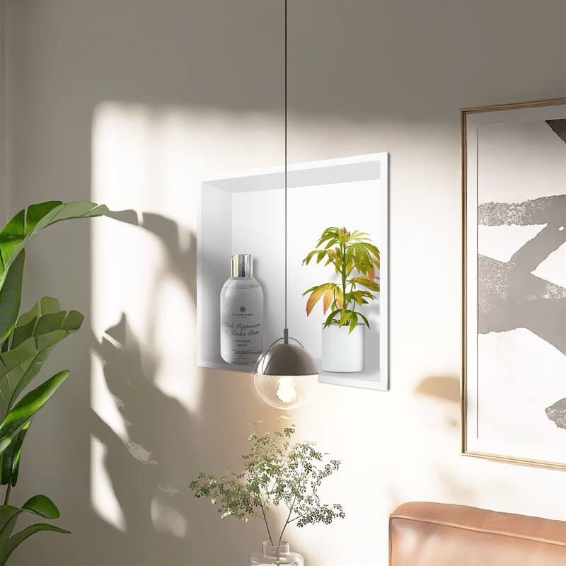 WIZ 12-inch W x 12-inch H x 4-inch D Stainless Steel Shower Niche - N/A