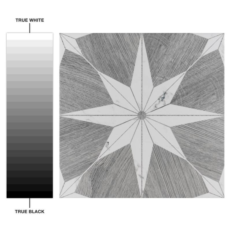 Merola Tile Llama Stella Loire Verso Silver Smoke 9-3/4" x 9-3/4" Porcelain Floor and Wall Tile