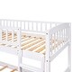 preview thumbnail 15 of 32, Stairway Twin over Twin Bunk Bed Wooden Kids Bed with Two Storage Drawers,Guardrails and Slide