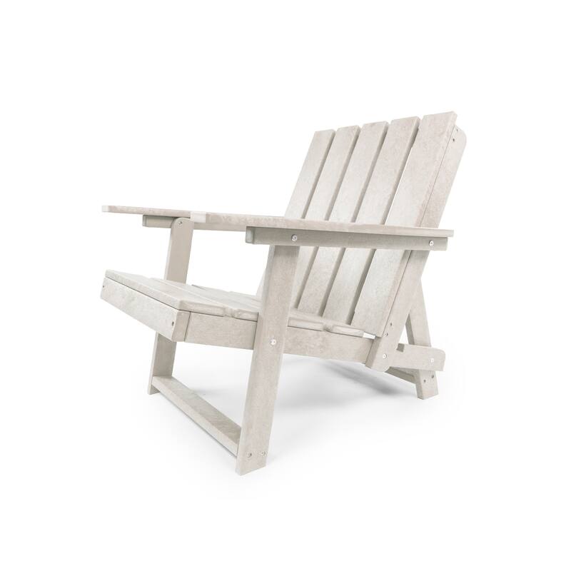 Amalfi Fully Assembled All-Weather HDPE Outdoor Folding Modern Adirondack Chair