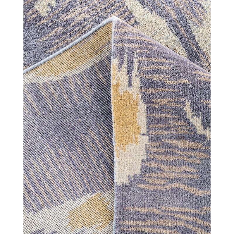 Ikat One-of-a-Kind Hand-Knotted Area Rug, Blue - 9' 1" x 12' 0"