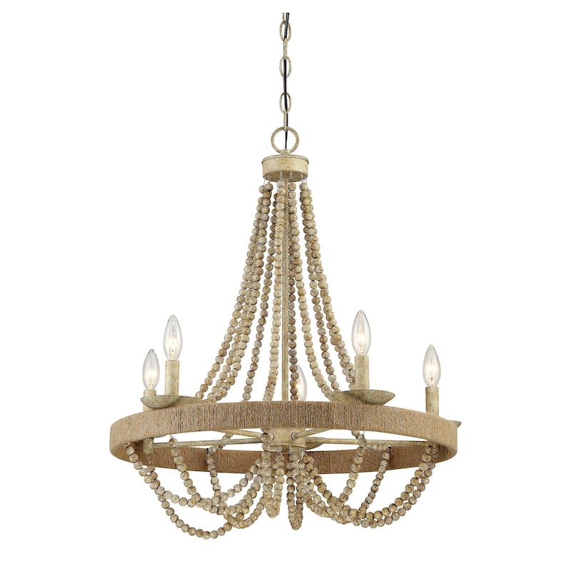 Meridian M10014 5 Light 26" Wide Beaded Chandelier