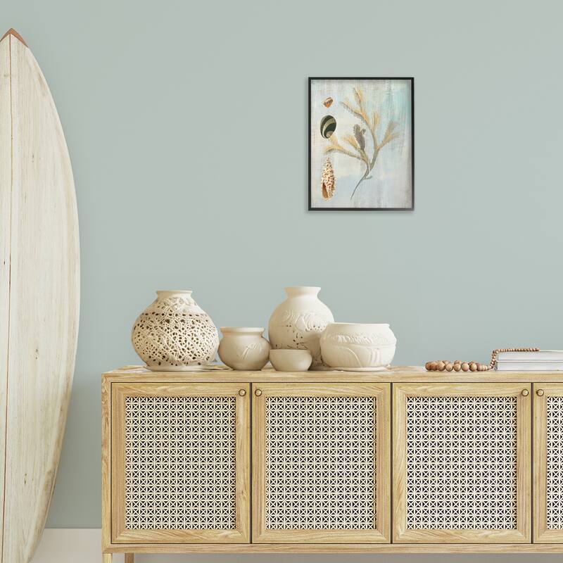 Stupell Mixed Seashells & Coral Framed Giclee Art Design By Susan Arnot