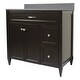 preview thumbnail 68 of 109, Vail 37" Bathroom Vanity with Cultured Marble Top Sink w/ Backsplash in White with White Basin
