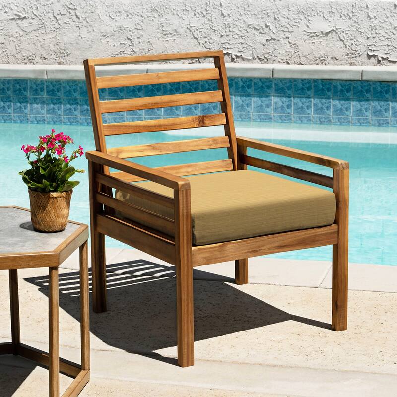 Outdoor Premium Dining Seat Cushion (2-Pack) - 20" wide x 20" deep x 4" thick