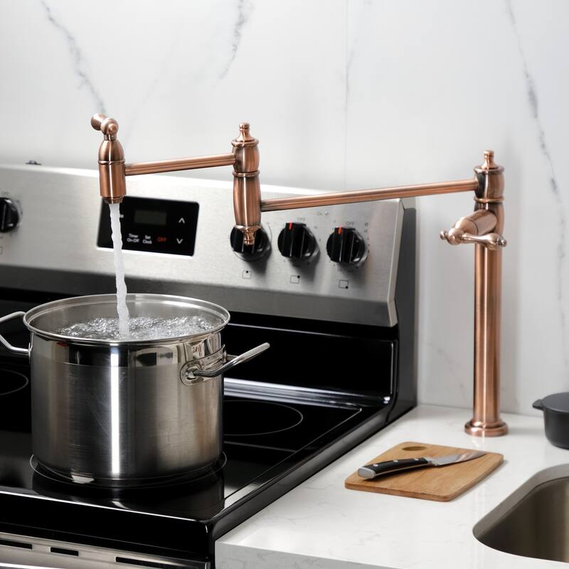 Kingston Brass Restoration Two-Handle 1-Hole Deck Mount Pot Filler Faucet