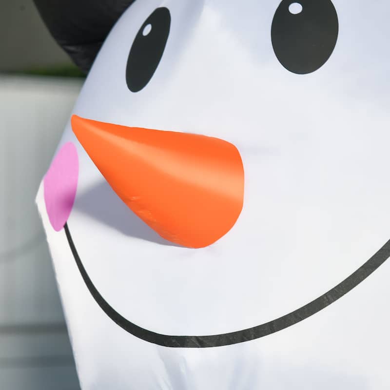 HOMCOM 8 ft. Waving Snowman Inflatable Christmas Decoration