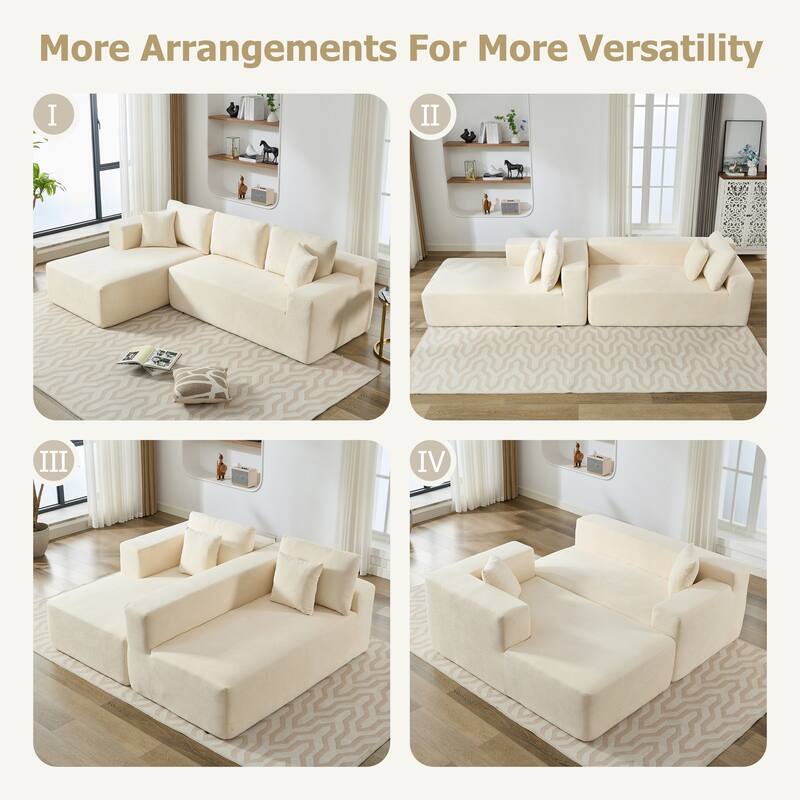Homey Relaxation Sectional Sofa With Storage Space For Living Room