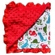 preview thumbnail 1 of 2, Reversible Soft Textured Minky Dot Baby Blanket With Satin Trim