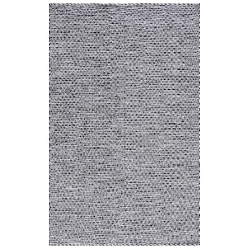 SAFAVIEH Handmade Montauk Lefka Casual Rug - 5' x 8' - Black/Ivory