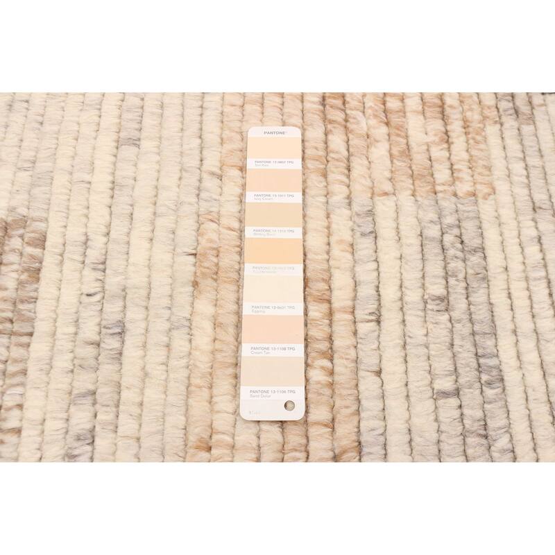 ECARPETGALLERY Hand-knotted Tangier Ivory Wool Rug - 8'0 x 9'10