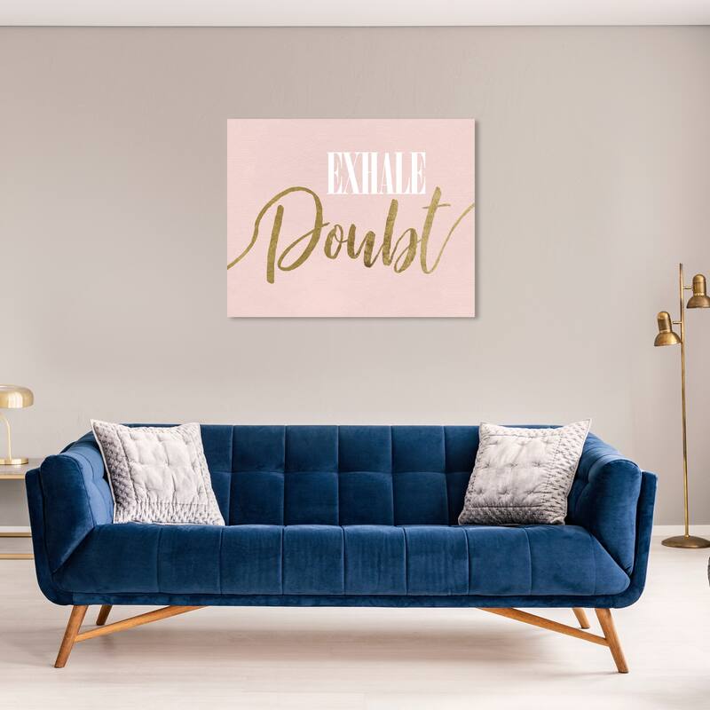 Oliver Gal 'Exhale Doubt' Typography and Quotes Wall Art Canvas Print ...