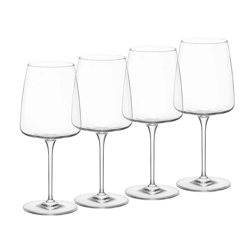 Bormioli Rocco Set of 4 Planeo Rosso Red Wine Glasses - 15.25 oz - 16.25 ounce