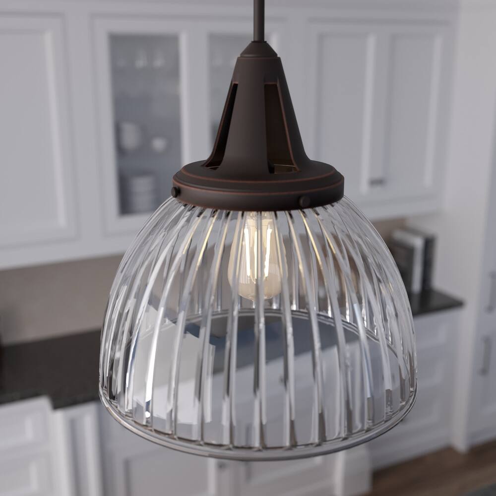 Hunter Cypress Grove 16" 1-Light Pendant - Island, Dining Room, Entry - Industrial, Contemporary, Transitional