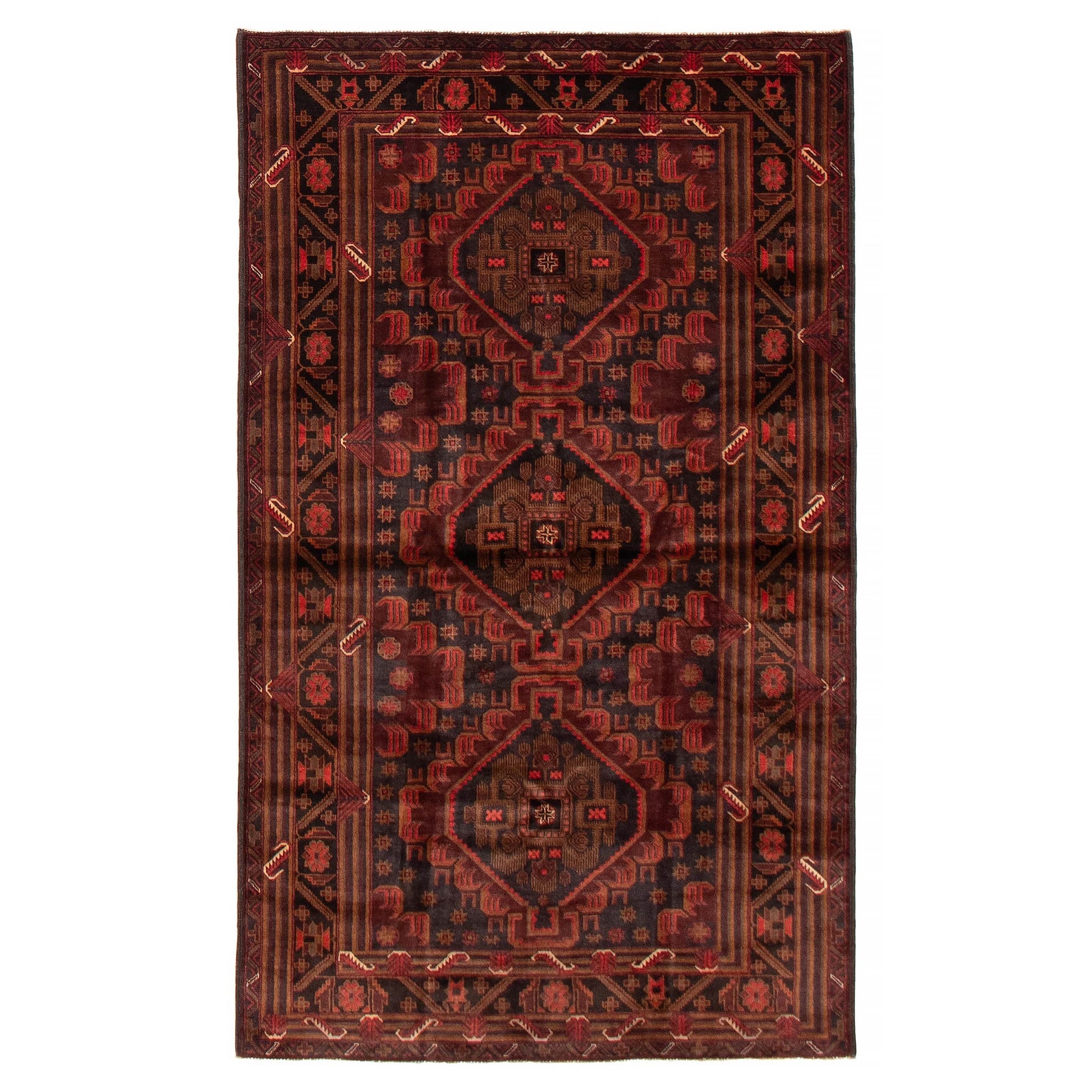 Teimani Red Rug 3'11" x 6'11" - 3'11 x 6'11