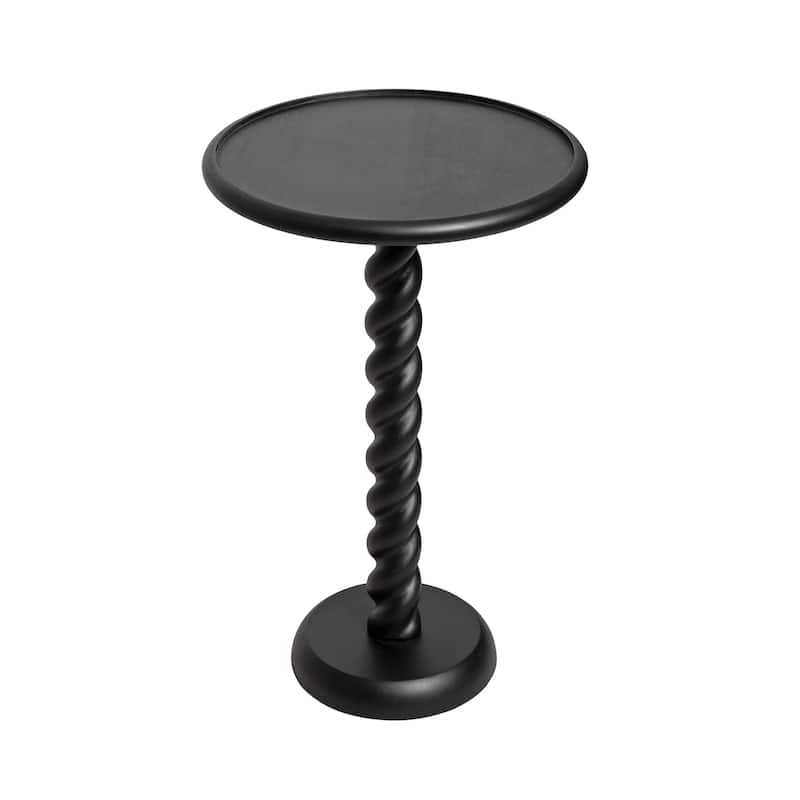 Kate and Laurel Willoughby Round Side Table - 15x15x24 - Black