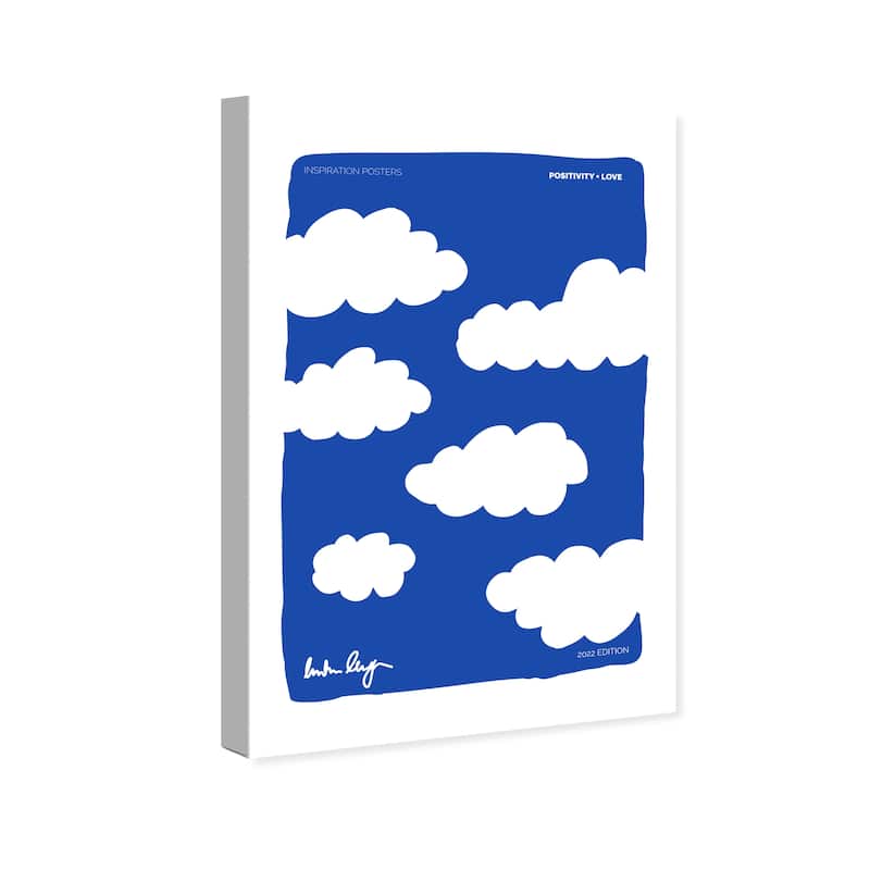 Wynwood Studio Canvas Nature and Landscape Blue Sky Clouds Blue and Modern & Contemporary Wall Art Canvas Print