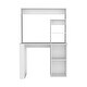 preview thumbnail 2 of 11, 58.3" High Desk with Hutch and Shelves, Rectangular Home Office Workstation