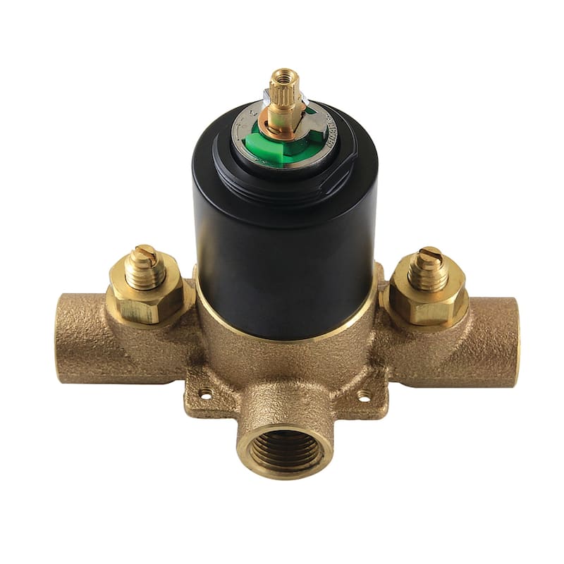 Kingston Brass Pressure Balanced Tub and Shower Valve - Matte Black
