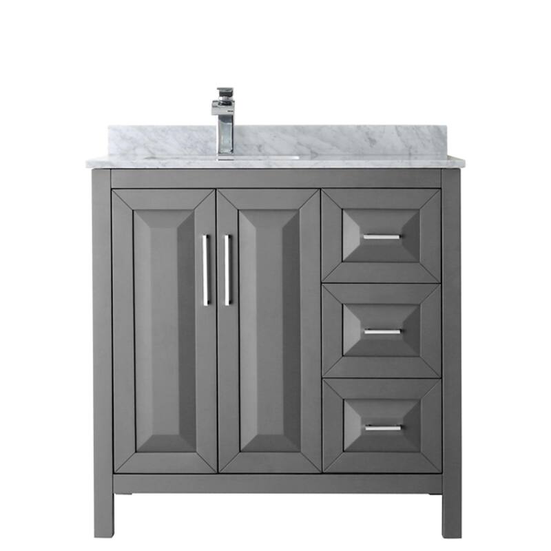 Wyndham Collection Daria 36" Free Standing Single Vanity Set with MDF