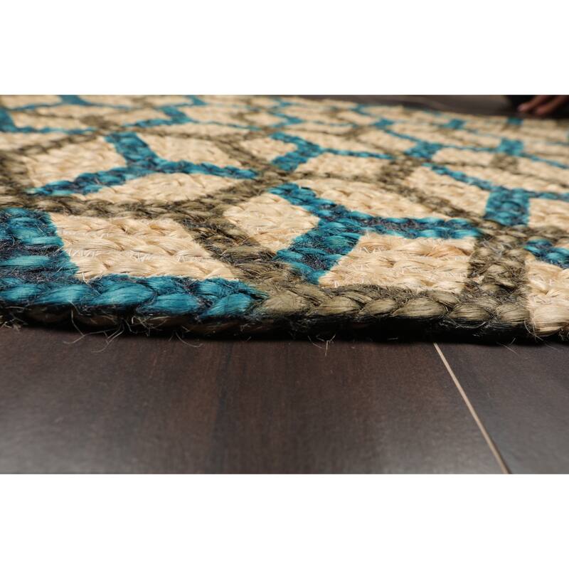 Hand Made Tan Handspun Jute Modern & Contemporary Oriental Area Rug - 2' x 3'