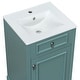 preview thumbnail 72 of 135, GDFStudio - Lisa 20" Bathroom Vanity with Ceramic Sink, Soft-Close Door & Storage Rack