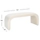 preview thumbnail 52 of 57, SAFAVIEH Tenko Modern Minimalist Glam Bench - 45" W x 18" D x 19" H